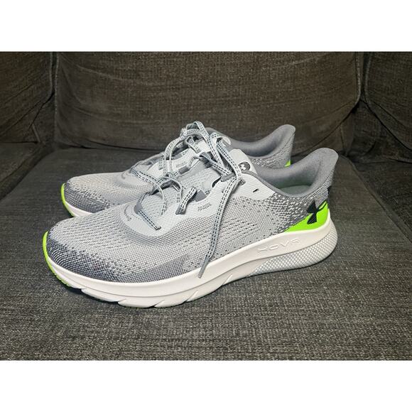 Under Armour Men's HOVR Turbulence 2 Running Shoes Gray Green Sneakers Size 11 - Picture 3 of 9